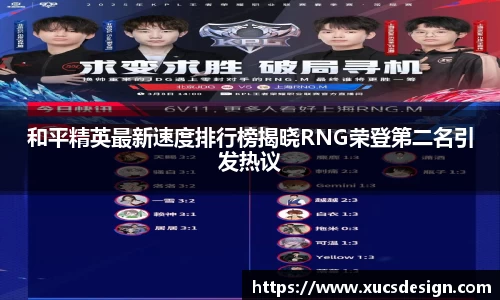 和平精英最新速度排行榜揭晓RNG荣登第二名引发热议