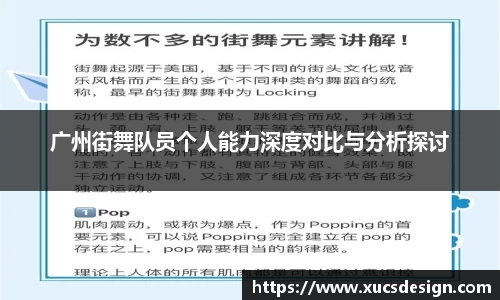 广州街舞队员个人能力深度对比与分析探讨